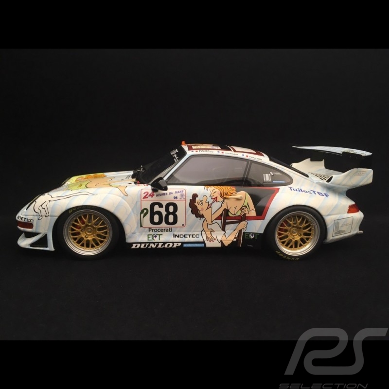 Porsche 911 type 993 GT2 Le Mans 1998 n° 68 Wolinski naked girl 1/18 GT Spirit GT729