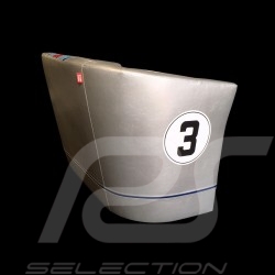 Two-places Tub chair Racing Inside n° 3 grey Racing team / red