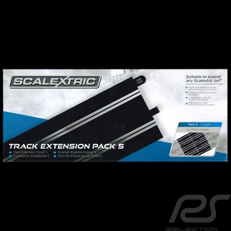 Standard Straights slot car track 8x C8554 Scalextric Track Extension Pack 5