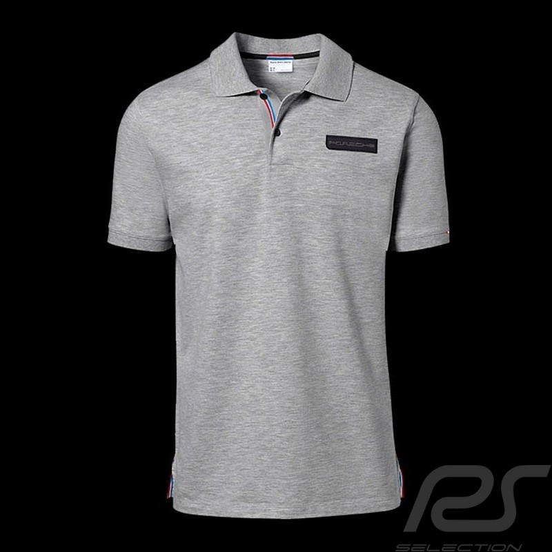 Porsche polo shirt Classic Collection light grey flecked Porsche WAP718K - men