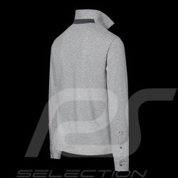 Porsche polo shirt Classic Collection light grey flecked long sleeves Porsche WAP714K  - men
