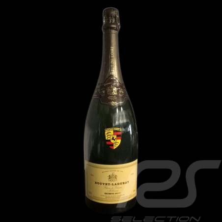 Bottle of sparkling wine Porsche Saumur Blanc de blancs vintage 2004 Bouvet-Ladubay