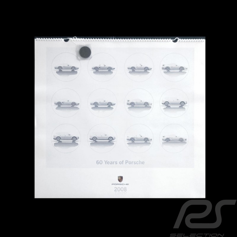 Calendrier Calendar Kalender Porsche 2008 60 Years of Porsche avec médaille Porsche Design WAP09200118