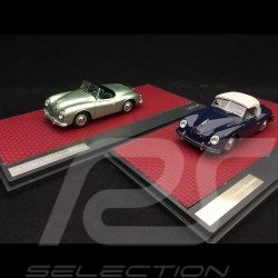 Set Porsche 356 Roadster America 1952 vert cristal / bleu 1/43 Matrix MX41607071 MX41607072
