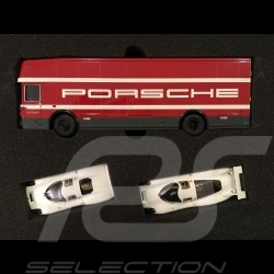 Set  " 70 Ans Porsche" transporteur avec Porsche 908 courte et longue queue 1/43 Schuco 450372700