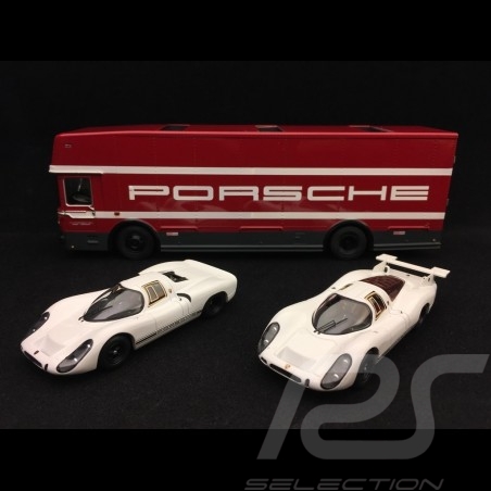 Set  " 70 Years Porsche" Transporter with Porsche 908 short and long tail 1/43 Schuco 450372700