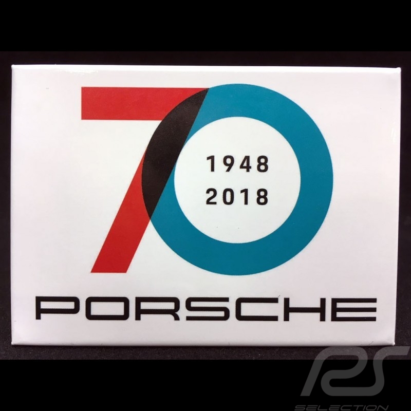 Plaque aimantée Porsche 70 ans 1948 - 2018