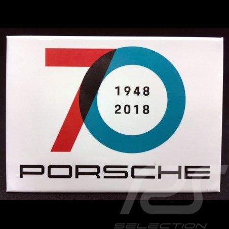 Plaque aimantée Porsche 70 ans 1948 - 2018