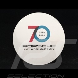 Autocollant Sticker Aufkleber Porsche 70 ans 1948 - 2018 pour l'intérieur de la vitre