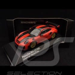 Porsche 911 GT2 RS type 991 2018 Pack Weissach 1/43 Minichamps 410067224 orange fusion lava orange