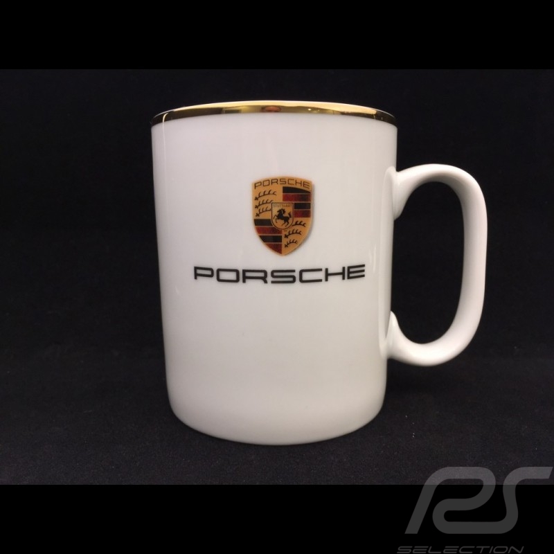 Porzellanbecher Tasse Porsche Wappen Gold 0,4 Driver's Selection WAP0510020D