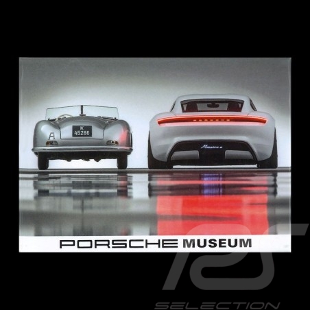 Plaque aimantée Magnet Porsche 70 ans 356 n°1 - 1948 / Mission e - 2018 version 1 vue de face