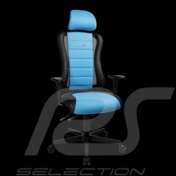 Ergonomischer Bürostuhl Sitness RS Sport Rivierablau / Schwarz Kunstleder Gaming Sessel Made in Germany