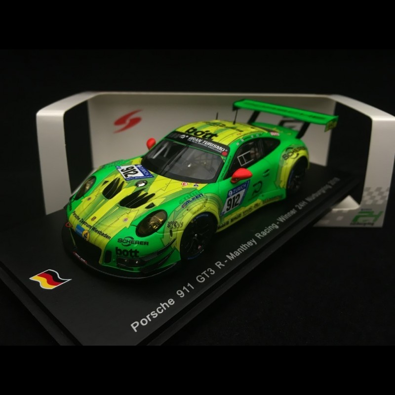 Porsche 911 type 991 GT3 R winner Nürburgring 2018 n° 912 Manthey racing  1/43 Spark SG400