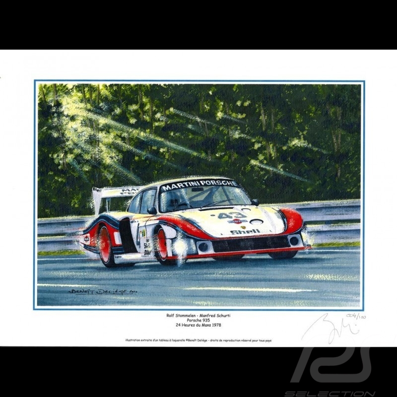 Porsche 804 Grosser Preis von Frankreich reproduction d'une affiche originale de Erich Strenger