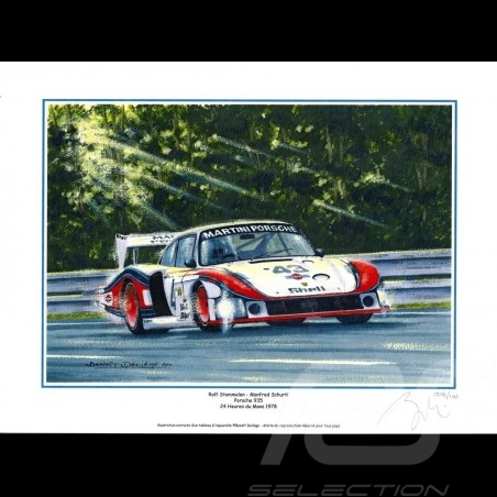 Porsche 804 Grosser Preis von Frankreich reproduction d'une affiche originale de Erich Strenger