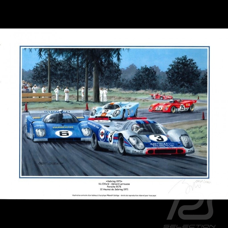 Porsche 804 Grosser Preis von Frankreich reproduction d'une affiche originale de Erich Strenger