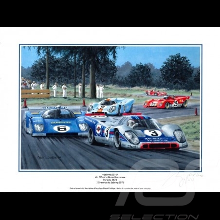 Porsche 804 Grosser Preis von Frankreich reproduction d'une affiche originale de Erich Strenger