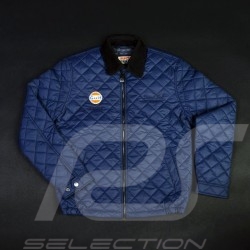 Sporty quilted short jacket Derek Bell navy blue - men