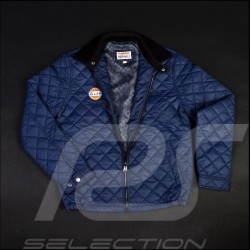 Sporty quilted short jacket Derek Bell navy blue - men