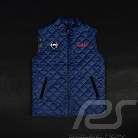 Sporty quilted jacket Derek Bell no sleeves navy blue - men