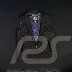 Sporty quilted jacket Derek Bell no sleeves charcoal grey - men