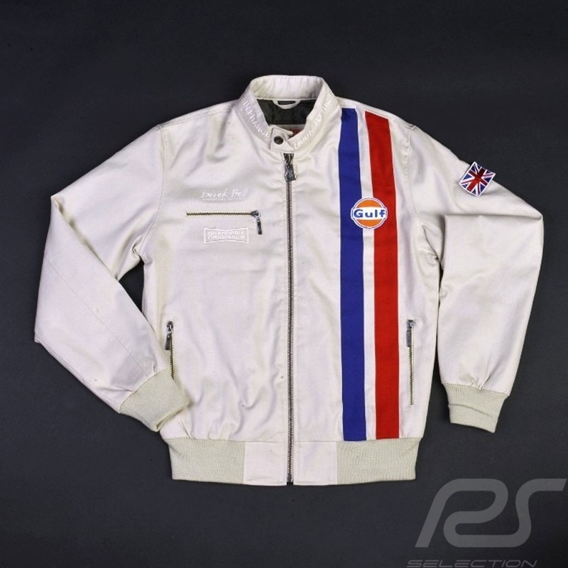 Gulf Racing  jacket Derek Bell signature beige - men