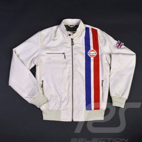 Veste Gulf Racing Derek Bell signature beige - homme jacket jacke