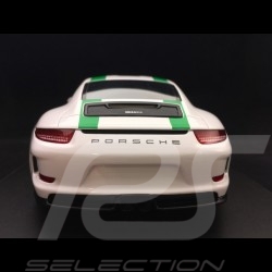 Porsche 911 R type 991 2016 weiß grüne Streifen 1/18 Spark 18S236