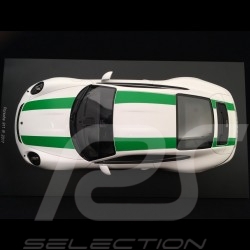 Porsche 911 R type 991 2016 weiß grüne Streifen 1/18 Spark 18S236