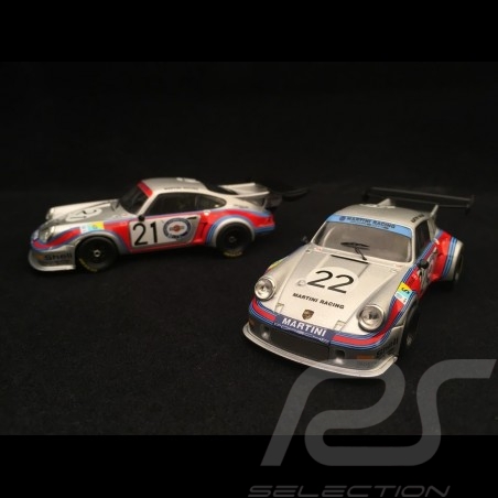 Duo Porsche 911 Carrera RSR 2.1 Turbo Le Mans 1974 Martini 1/43 IXO LMC158 LMC158B