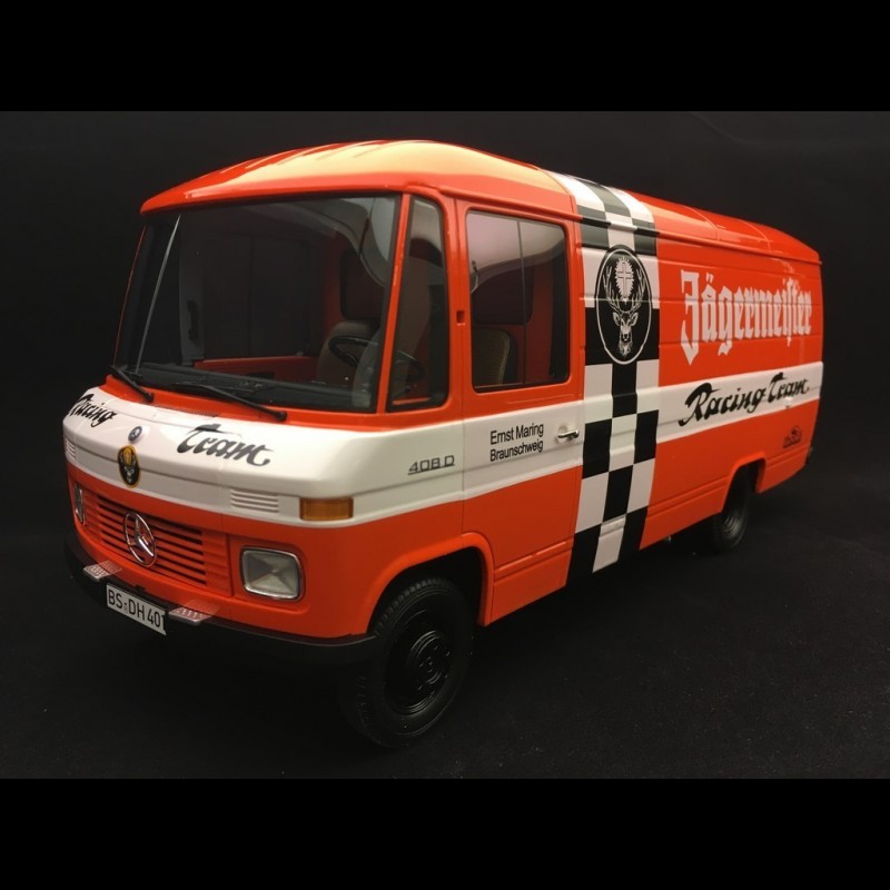 Mercedes L408 Case truck Porsche Jägermeister racing team 1/18