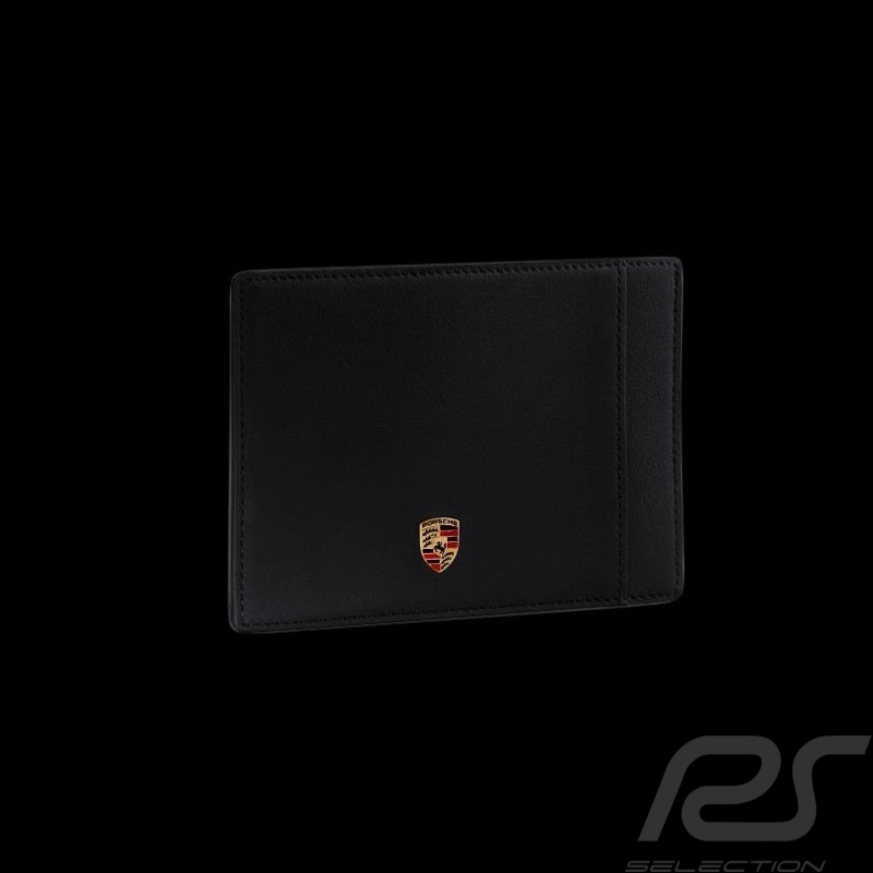 Porsche card holder with crest black leather Porsche Design WAP0300200E ...