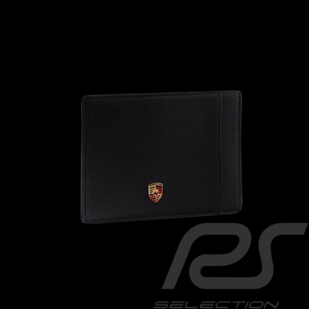 Porsche Kartenhalter mit Wappen schwarze Leder Porsche Design WAP0300200E