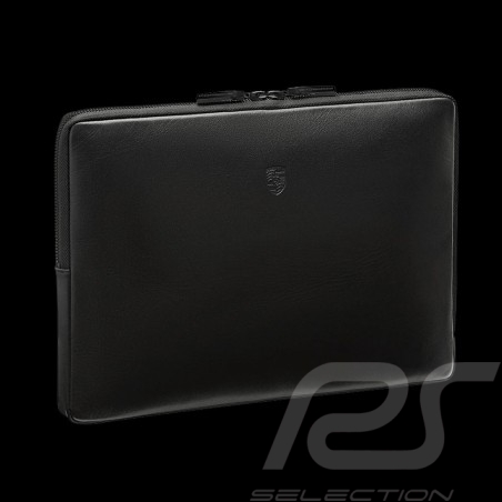 Housse Porsche pour tablette ordinateur portable cuir noir Porsche