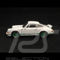 Porsche 911 Carrera RS 2.7 jouet à friction Welly blanc / vert pull back toy Spielzeug Reibung white weiß
