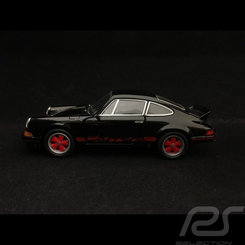 Porsche 911 Carrera RS 2.7 jouet à friction Welly noir / rouge pull back toy Spielzeug Reibung black red schwarz rot