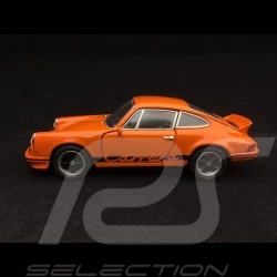 Porsche 911 Carrera RS 2.7 jouet à friction Welly orange / noir pull back toy Spielzeug Reibung