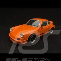 Porsche 911 Carrera RS 2.7 jouet à friction Welly orange / noir pull back toy Spielzeug Reibung