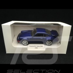 Porsche 911 Turbo type 964 1990 jouet à friction Welly bleu pull back toy Spielzeug Reibung blue blau
