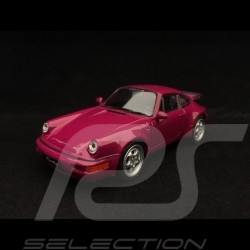 Porsche 911 Turbo type 964 1990 jouet à friction Welly framboise pull back toy Spielzeug Reibung raspberry Himbeere