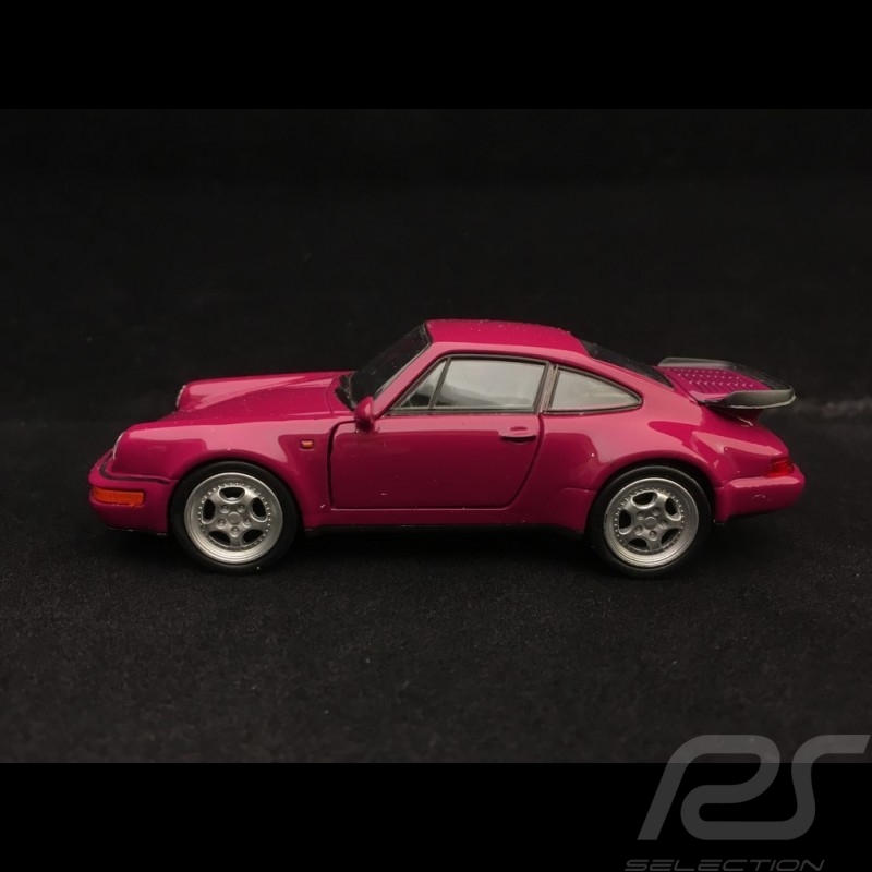 Porsche 911 Turbo type 964 1990 Spielzeug Reibung Welly Himbeere