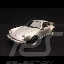 Porsche 911 Turbo 3.0 1975 jouet à friction Welly gris métallisé pull back toy Spielzeug Reibung silver grey silbergrau