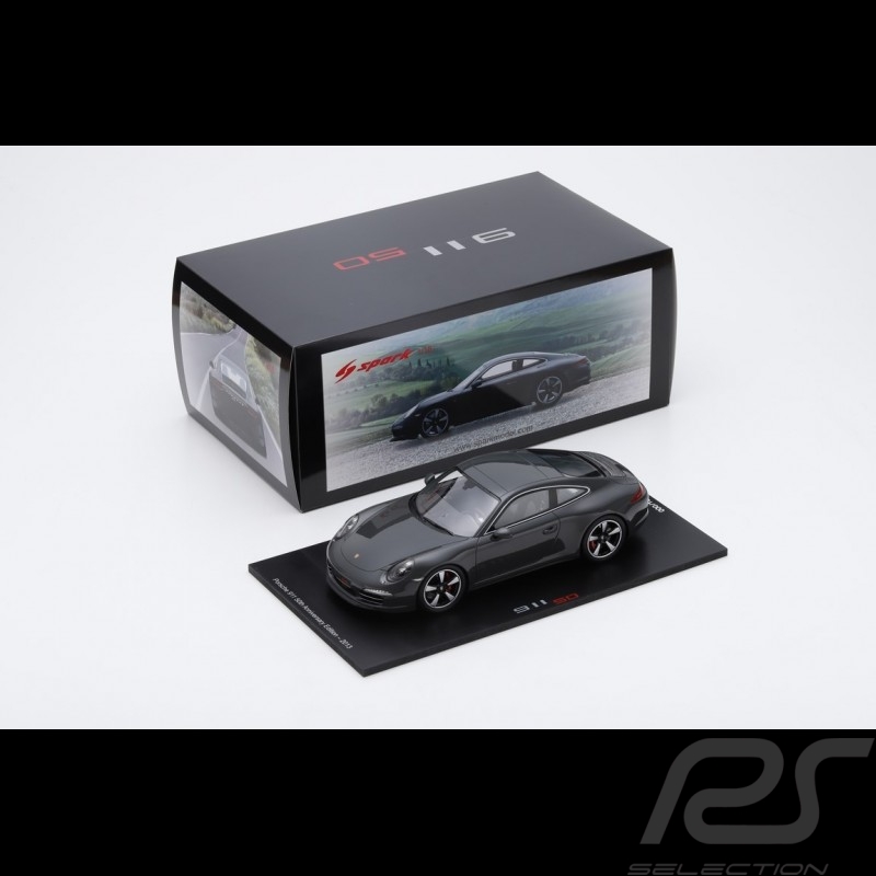 Porsche 911 type 991 50th Anniversary Edition 2013 graphite grey 1/18 Spark  18SP066