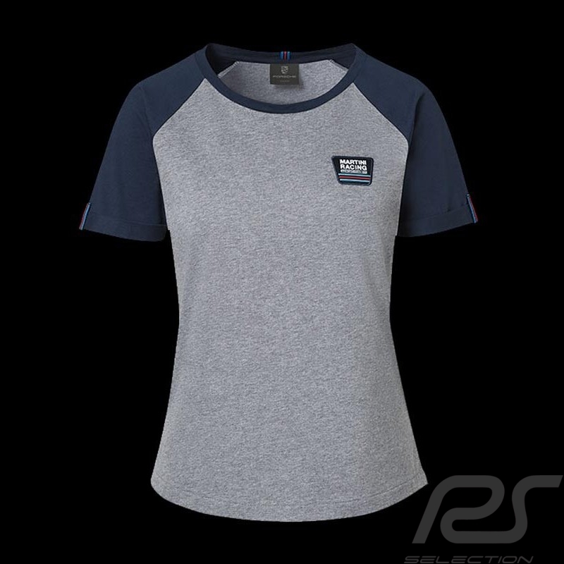 T-shirt Porsche Martini Collection Porsche WAP552 gris / bleu grey / blue grau / blau femme women damen
