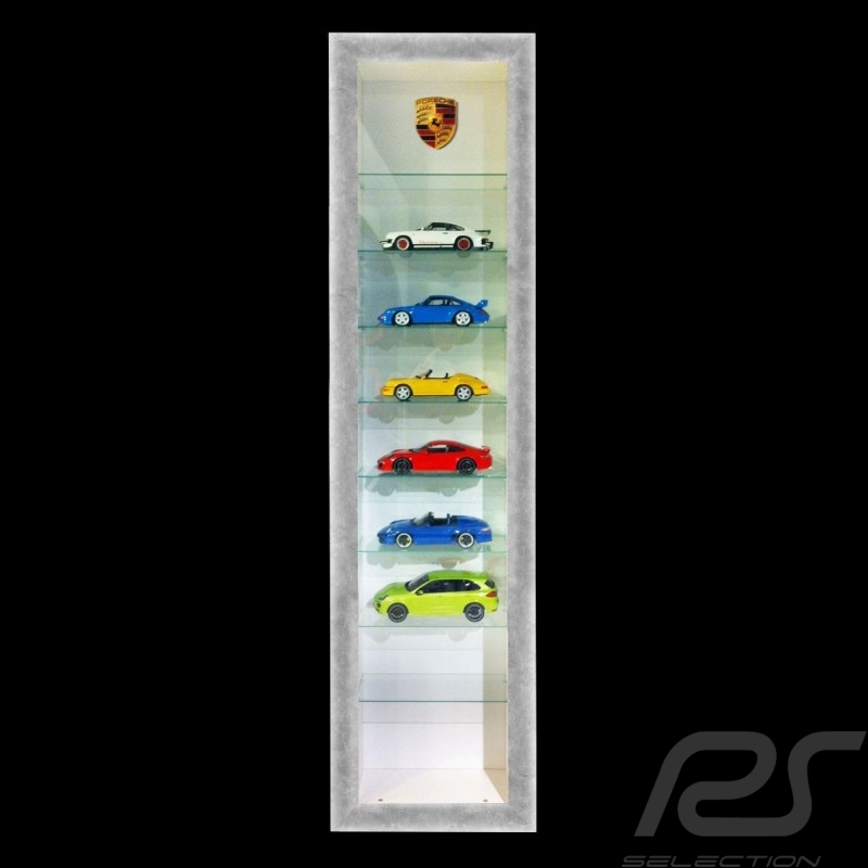 Vitrine murale pour 9 miniatures à l'échelle 1/18ème Wall showcase Wandvitrine Gris grey grau