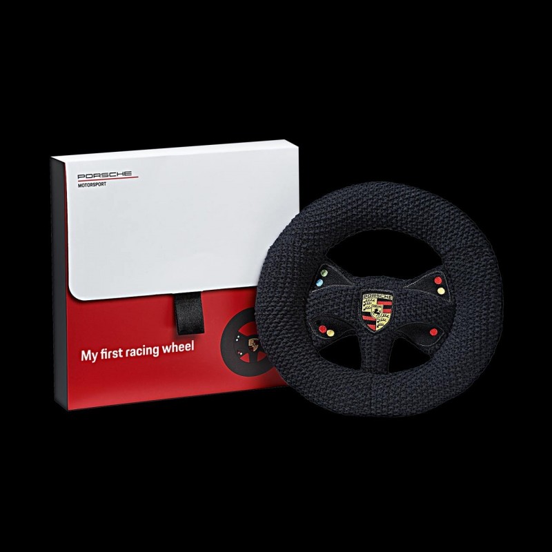 Porsche Knitted Steering Wheel w/ Rattle Porsche Motorsport Baby Rattle Toy 