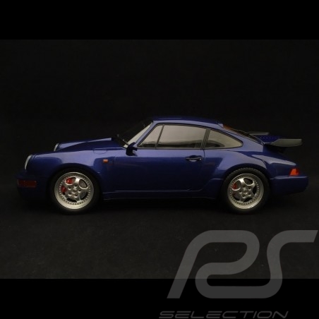 Porsche 911 type 964 Turbo 1990 bleu métallisé 1/18 Minichamps 155069101