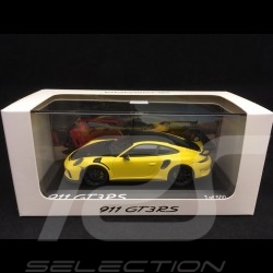 Porsche 911 GT3 RS type 991 Pack Weissach 2018 jaune racing / noir 1/43 Minichamps WAX02020085