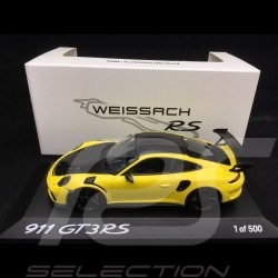 Porsche 911 GT3 RS type 991 Pack Weissach 2018 racinggelb / schwarz 1/43 Minichamps WAX02020085